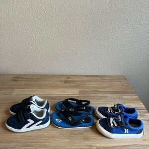 REEF, HURLEY, CAT & JACK Size 7 Lot Sneakers Slip On Excellent Condition